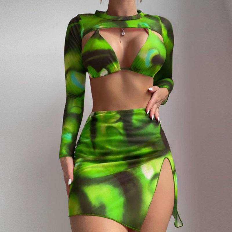 Damen Bikiniset mit langärmligem Oberteil EB