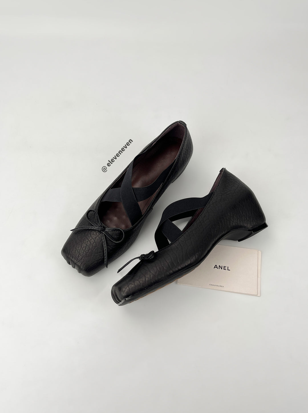 Damen Ballerina-Schuhe mit raffiniertem Cross-Over-Riemen und weichem Leder EB