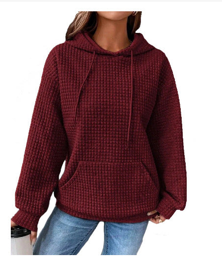 Damen Kapuzenpullover aus strukturiertem Material EB