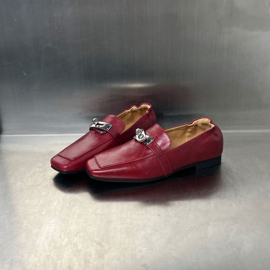 Damen Elegante Mokassins mit modischer Schnallenverzierung EB