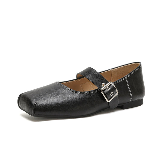 Damen Ballerinas mit modischem Riemenverschluss und orthopädischer Innensohle EB