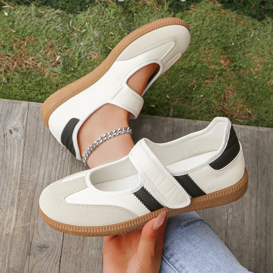Damen Mary-Jane-Sneaker mit Klettverschluss und gepolstertem Komfortfußbett EB