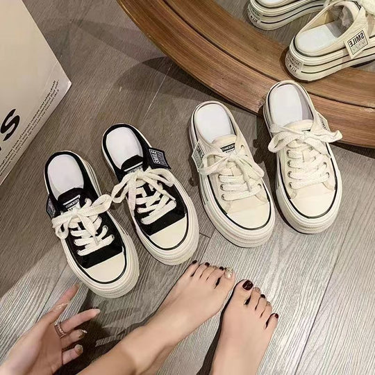Damen lässige Plattform-Sneaker mit modischem Obermaterial und bequemer Dämpfung EB