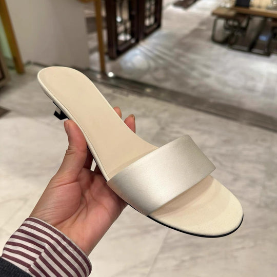 Damen Bequeme Slides mit breitem Riemendesign EB