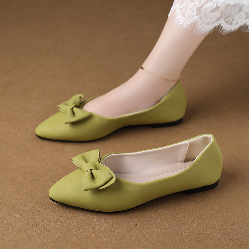Damen Elegante Ballerinas mit modischem Schleifendetail EB