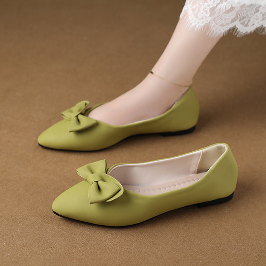 Damen Elegante Ballerinas mit modischem Schleifendetail EB