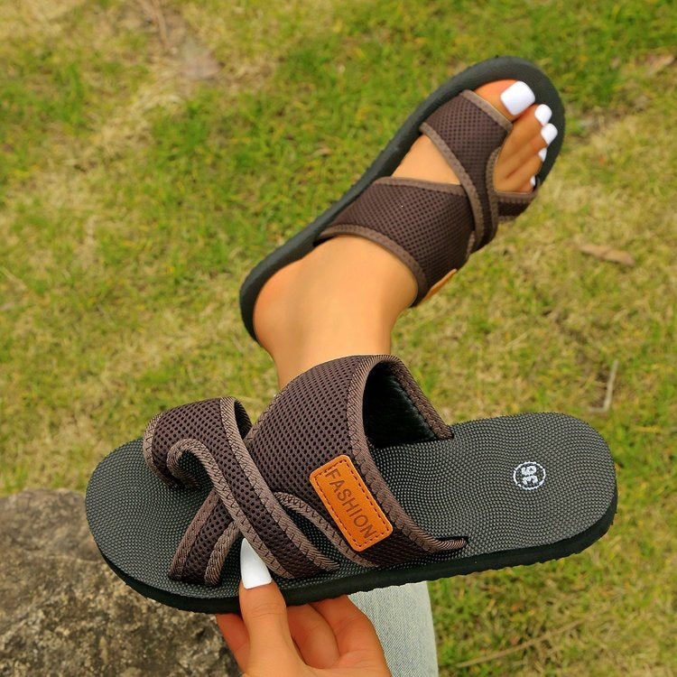 Damen Komfortable Freizeit-Sandalen mit elastischen Riemen EB