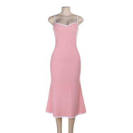 Damen Elegantes Maxikleid mit femininer Silhouette und feinen Trägern EB