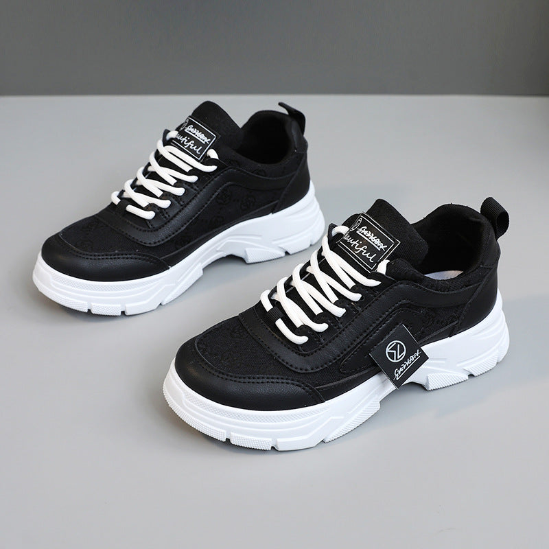 Damen modische Chunky Sneakers mit atmungsaktiver Oberflächenstruktur EB