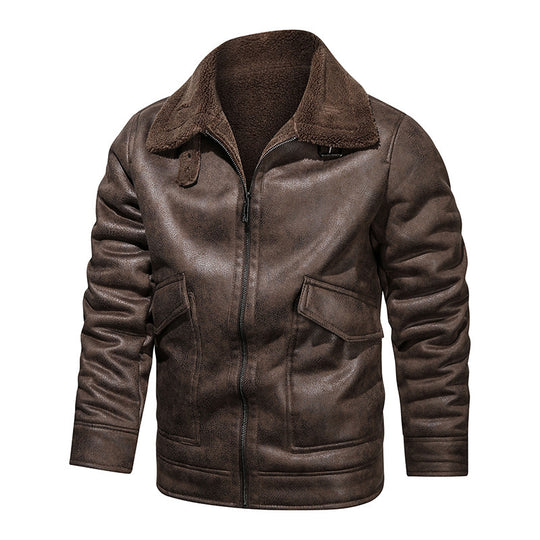 Herren jacke mit warmem Fleeceinnenfutter und praktischen Taschen EB
