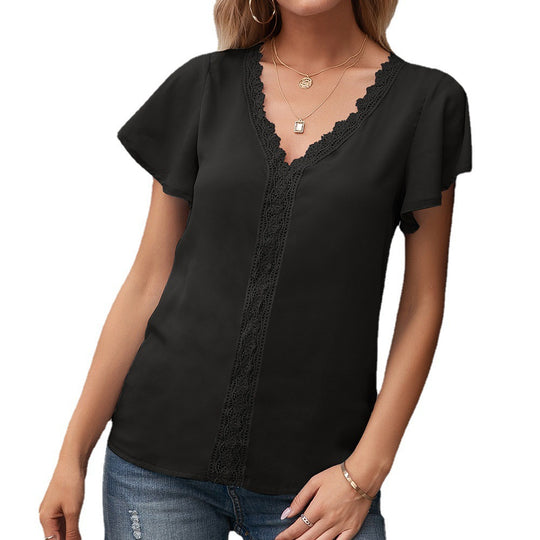 Damen Spitzenbluse EB