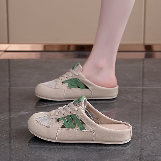 Damen Sneaker mit offenem Fersenbereich und atmungsaktiver Mesh-Oberfläche EB