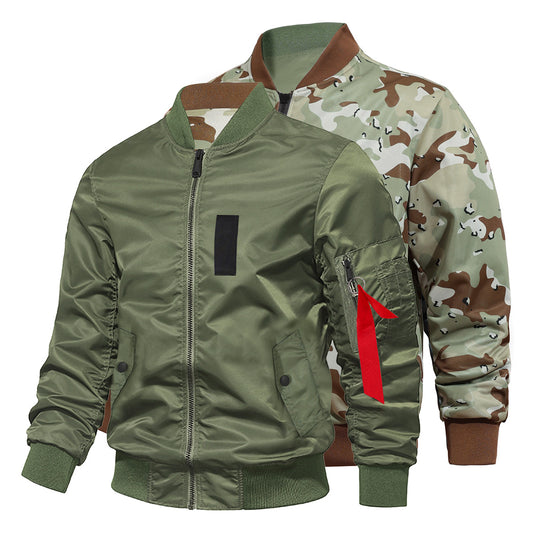 Men's  reversible lightweight insulated bomber jacket with sleeve utility pocket EB