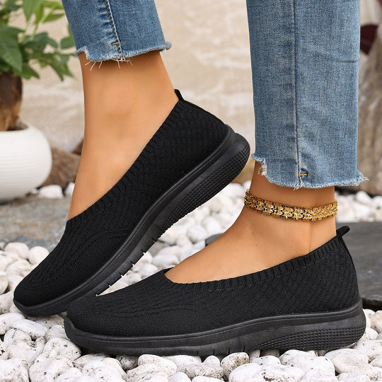 Damen Elastische Slip-On Sneakers mit Komfortsohle EB
