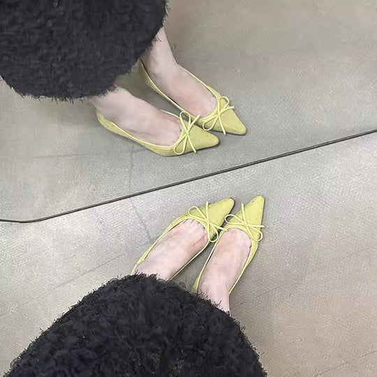 Damen elegante Pumps mit zierlichem Schnürdetail EB