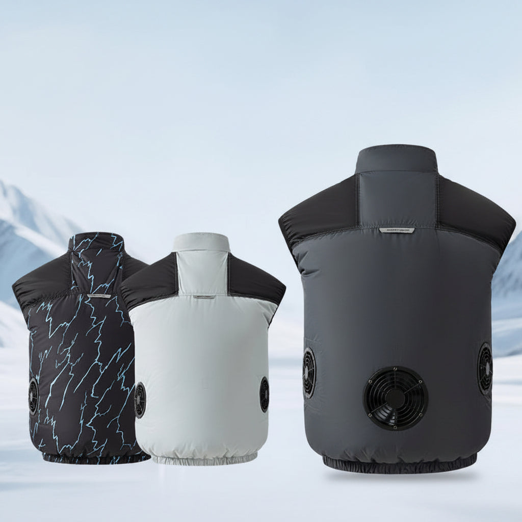 Herren nan ärmellose Thermo-Weste mit isolierender Reflexbeschichtung und Steppmuster R&B