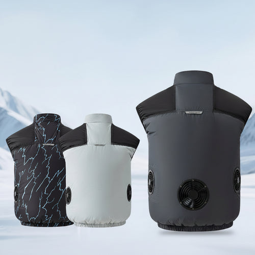 Herren nan ärmellose Thermo-Weste mit isolierender Reflexbeschichtung und Steppmuster R&B