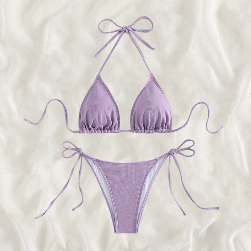 Damen Triangel-Bikini mit verstellbaren Bindebändern EB