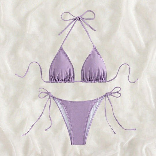 Damen Triangel-Bikini mit verstellbaren Bindebändern EB