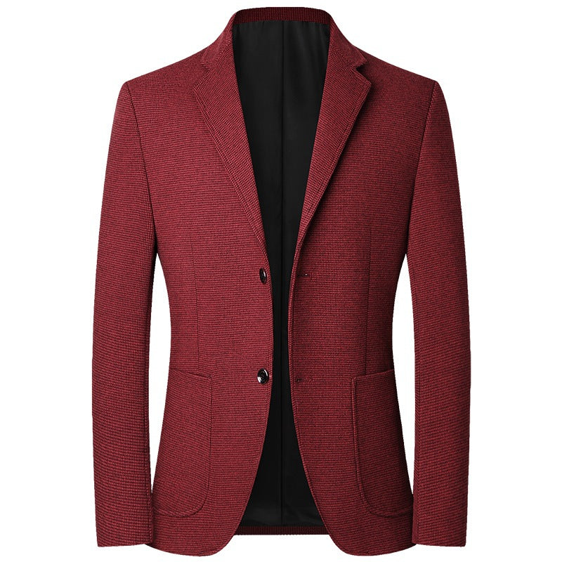 Herren Slim Fit Sakko mit feiner Struktur und klassischer Knopfleiste EB