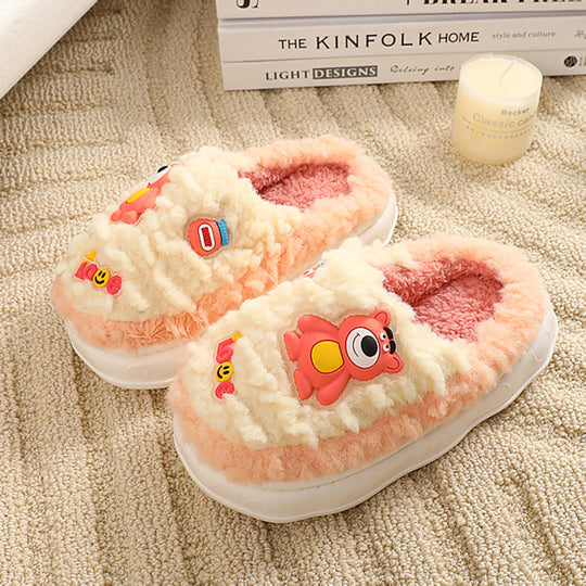 Damen Hausschuhe mit tierischem Motiv und flauschigem Futter EB
