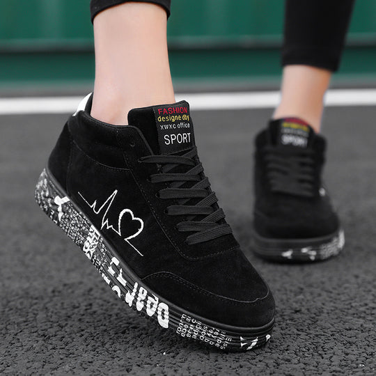 Damen Modische High-Top Sneakers mit einzigartigem Design und rutschfester Sohle EB