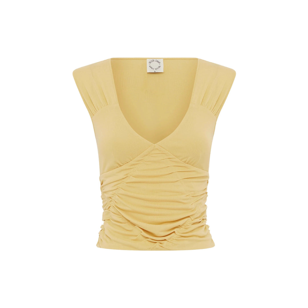 Damen Wickel-Top mit Raffungen EB