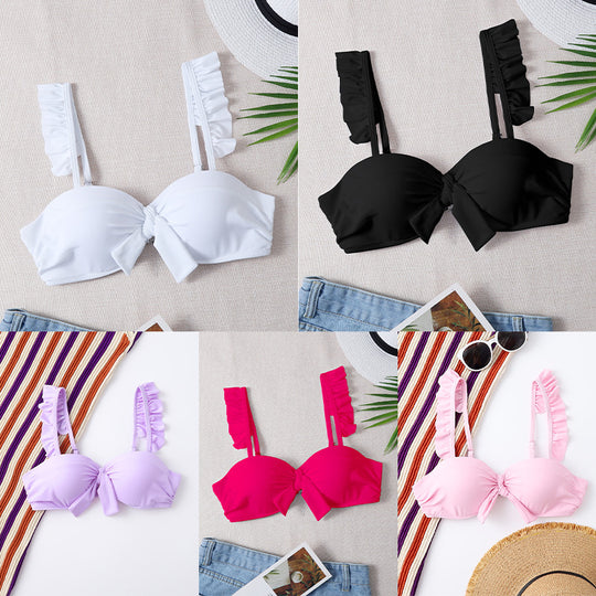 Damen Bikinioberteil mit Rüschendetails EB