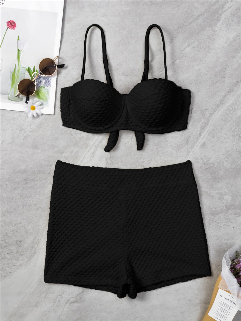 Damen Hoch tailliertes Bikini-Set mit gepolstertem Oberteil EB