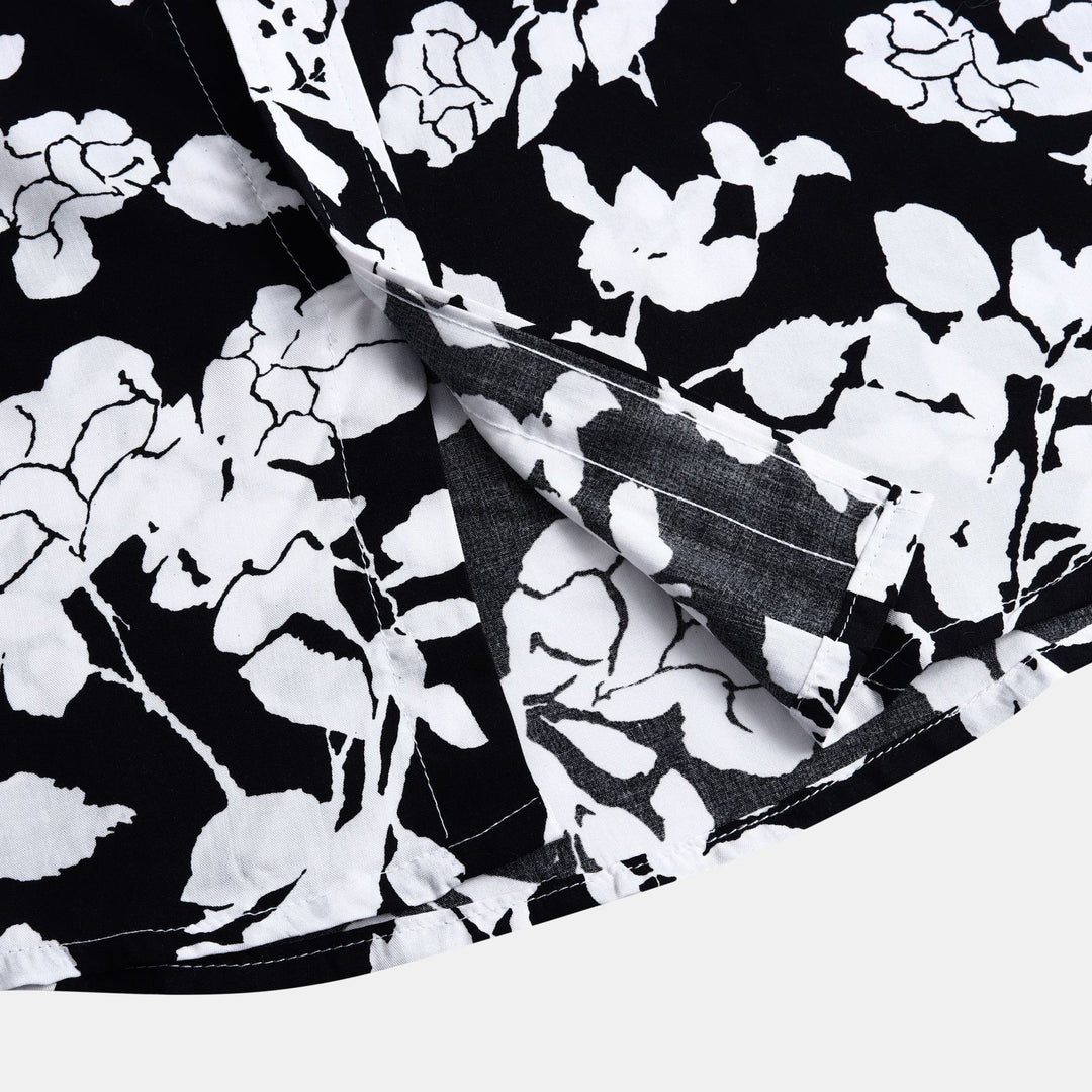 Damen Kurzarmhemd mit floralem Design und lässiger Passform EB