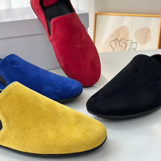 Damen modische Mokassins aus hochwertigem Veloursleder EB