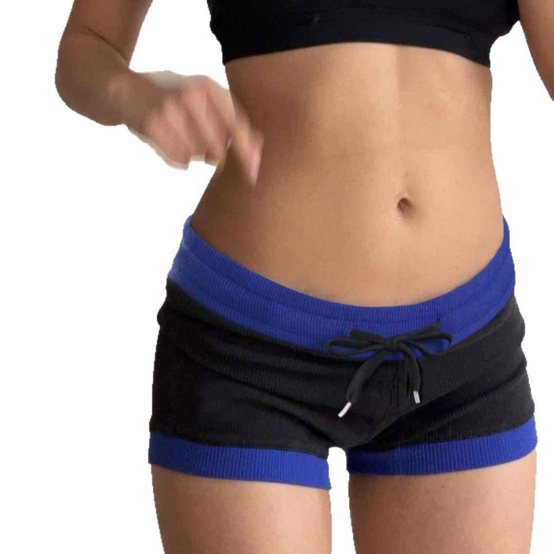 Damen Sportliche Shorts mit elastischem Bund und Kordelzug EB