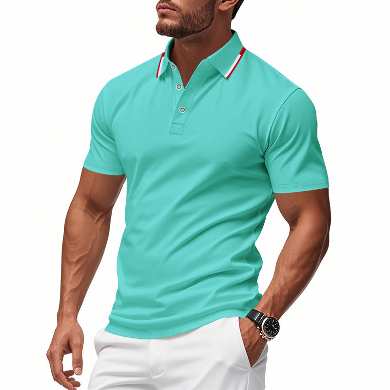 Herren Polo-Shirt mit modernem Kragen und atmungsaktiver Struktur EB