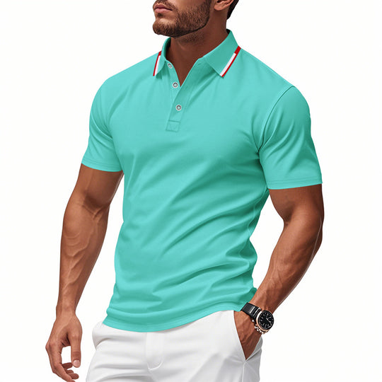 Herren Polo-Shirt mit modernem Kragen und atmungsaktiver Struktur EB