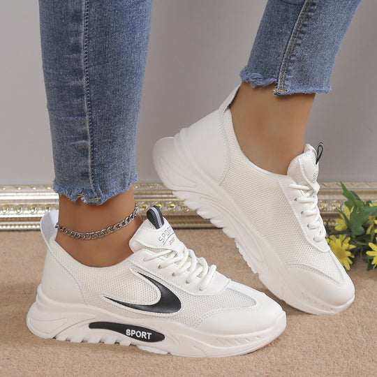 Damen Sportliche Sneakers mit atmungsaktiver Mesh-Oberfläche und stabiler Laufsohle EB