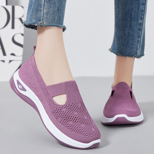 Damen Bequeme und atmungsaktive Knit-Slipper EB