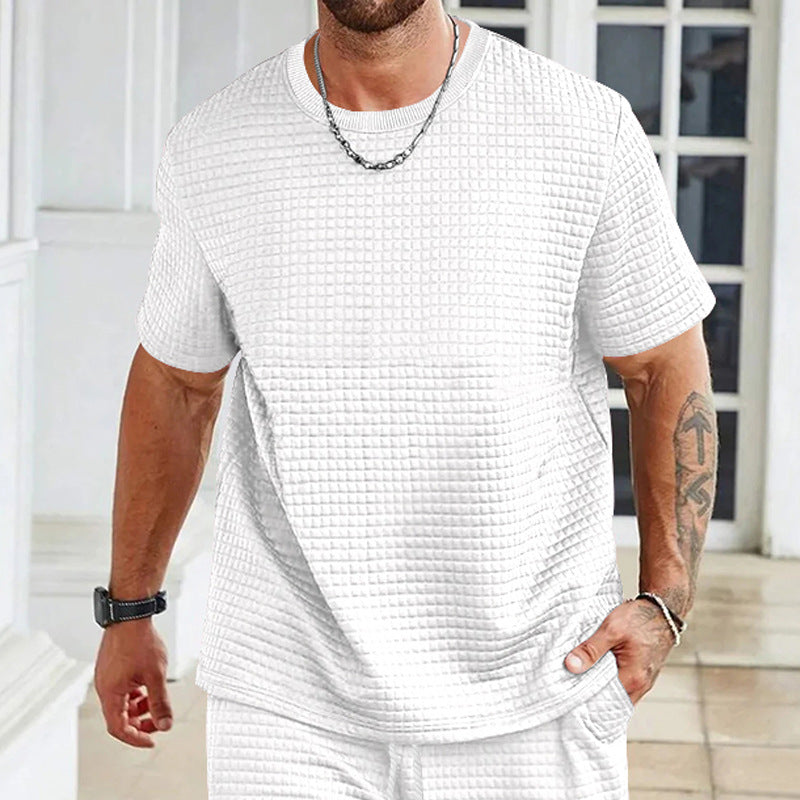 Herren lässiges T-Shirt mit strukturiertem Design EB