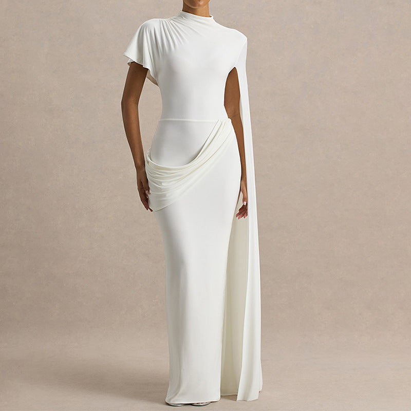 Damen Elegantes Kleid mit einzigartigem Drapierungsdesign EB
