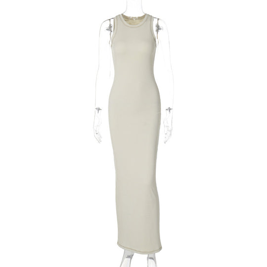 Damen figurbetontes Sommermaxikleid EB