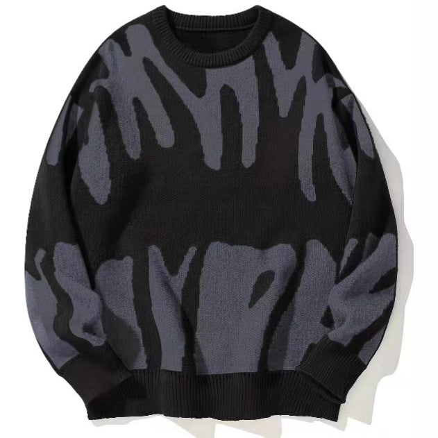 Damen Oversized Pullover mit aufregendem Muster EB
