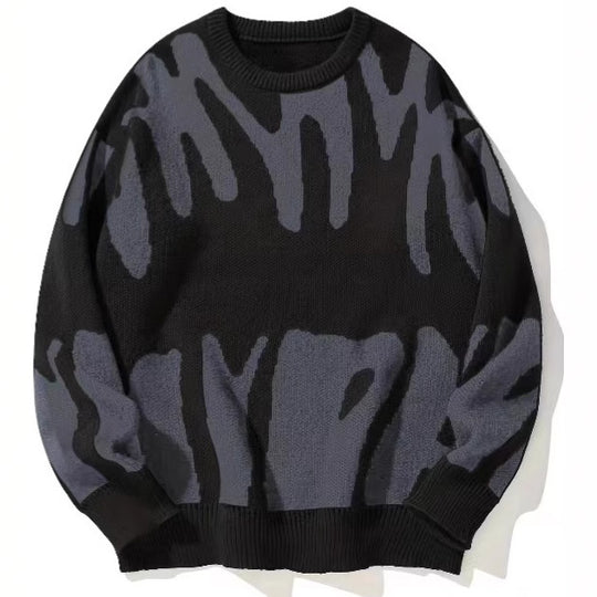 Damen Oversized Pullover mit aufregendem Muster EB