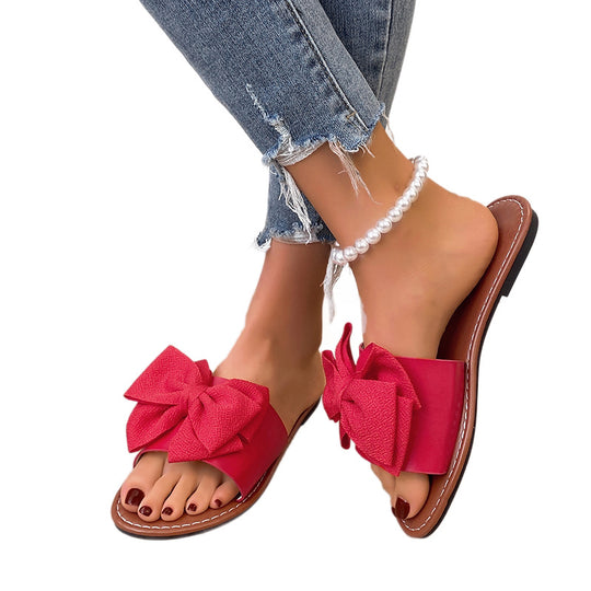 Damen Slip-On Sandalen mit Schleifen-Design EB