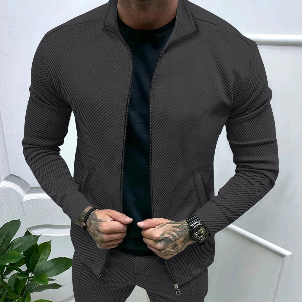 Herren sportliche Jacke mit strukturiertem Design EB