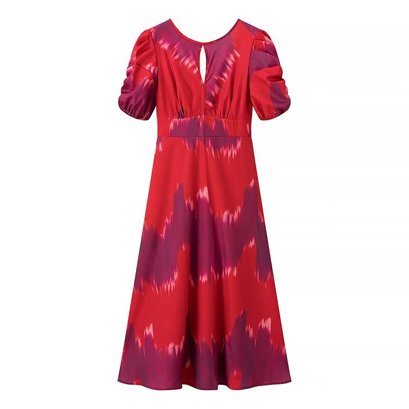 Damen Sommerkleid mit buntem Stickdesign und lockerem Schnitt EB