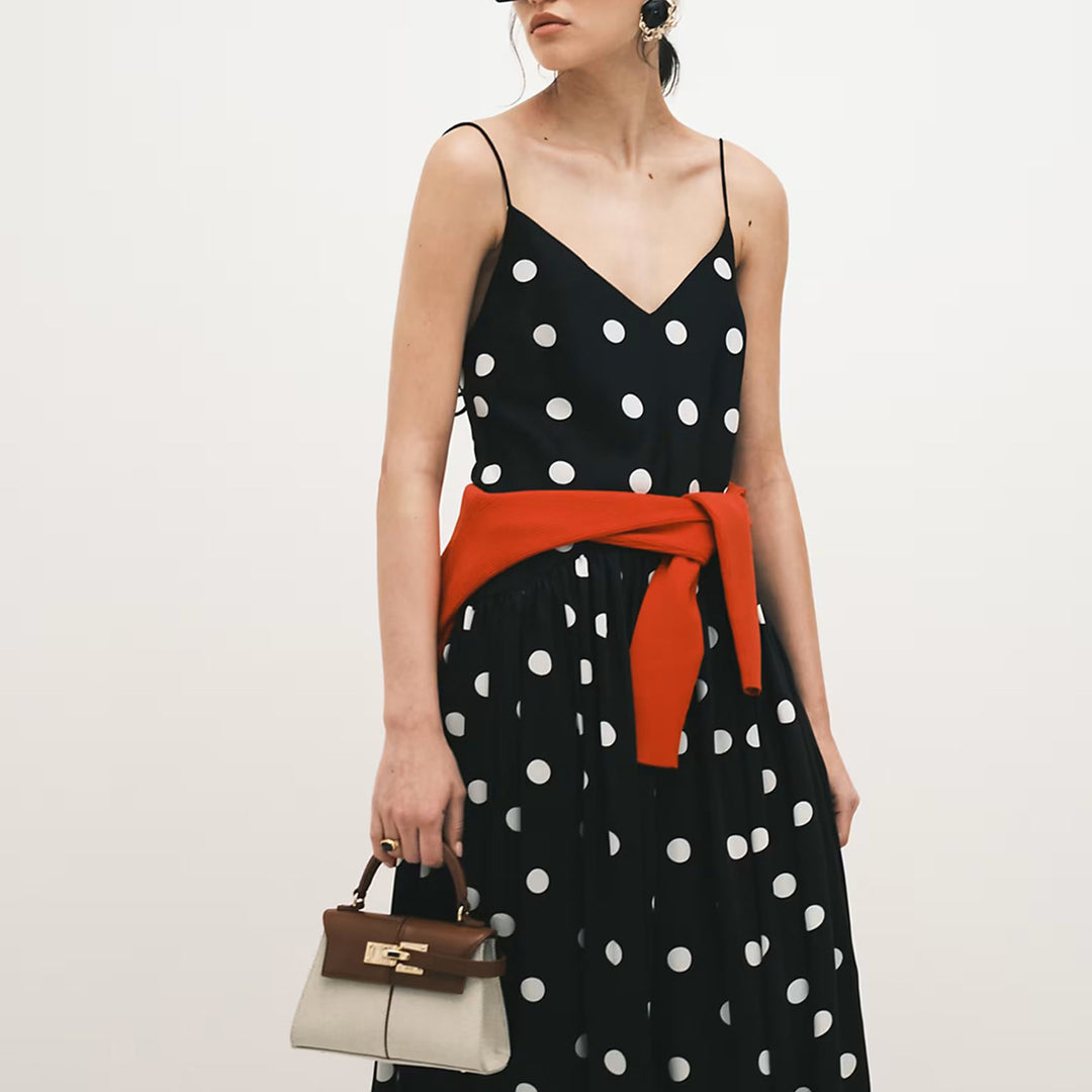 Damen Maxi-Kleid mit Punkten EB