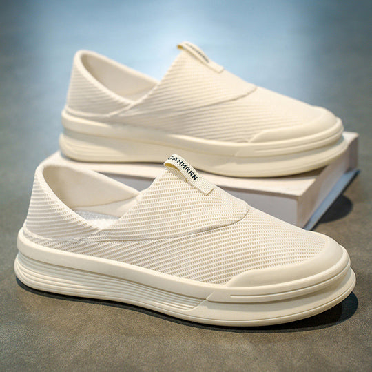 Damen atmungsaktive Slip-On Sneakers aus flexiblem Mesh-Material EB