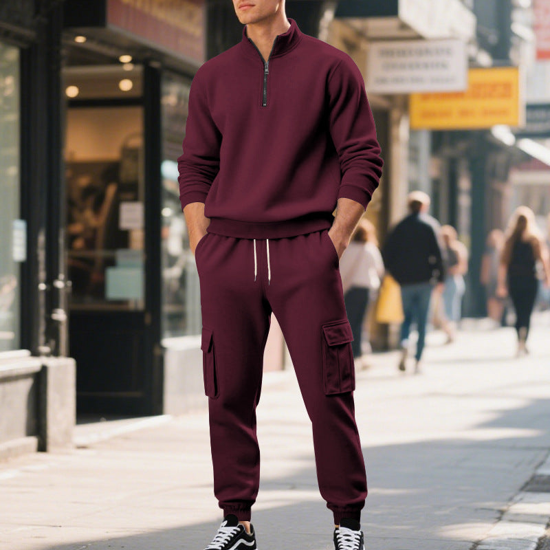Herren Sportanzug mit Stehkragen und praktischen Taschen EB