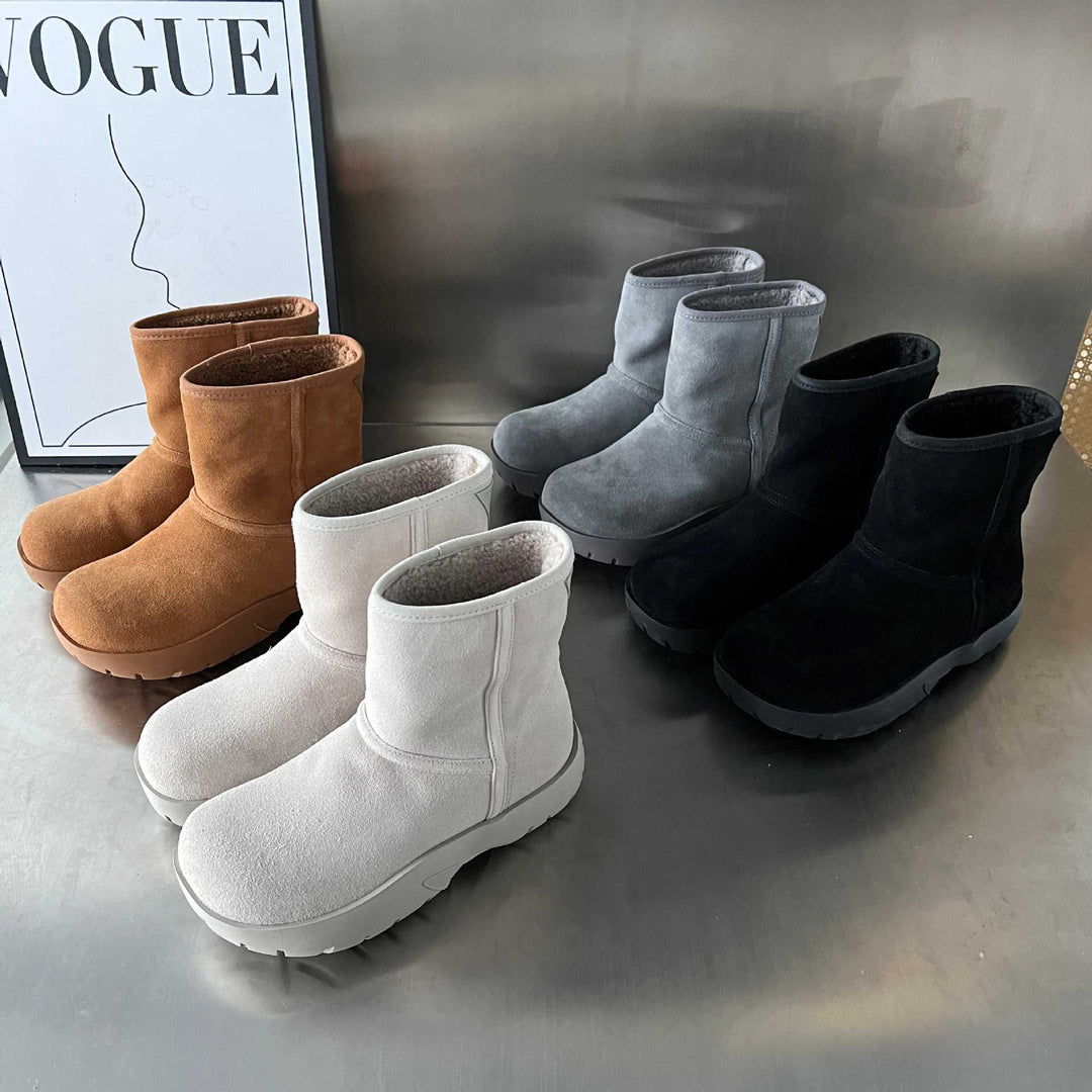 Damen Fellgefütterte Winterstiefel mit robustem Profil EB
