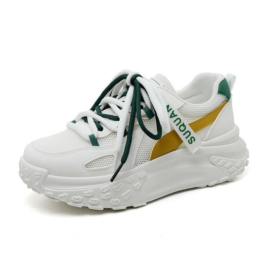 Damen trendige Chunky Sneakers mit atmungsaktiven Mesh-Einsätzen und komfortabler Dämpfung EB