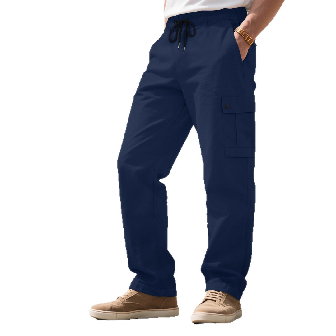 Herren nan urbane utilitarische Cargohose mit elastischem Komfortbund, Tunnelzug und verschließbaren Klappentaschen EB